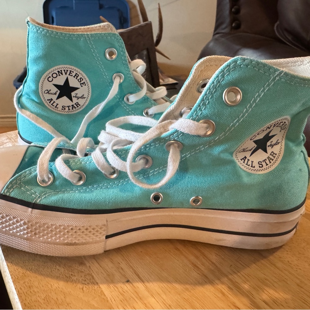 Converse Kids High-Top Sneakers - Aqua